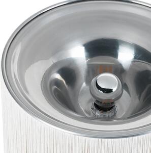 GUBI Lampa de masă Gubi Model 597, aluminiu, crem, înălțime 29 cm, Alb, Camera de zi / sufragerie, Țesătură / Textil, Design