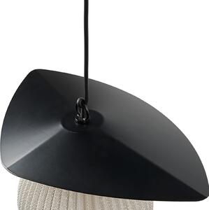 GUBI Lampa suspendată pentru exterior Gubi Satellite, 45x27cm, negru/alb crem, Negru, Oțel inoxidabil, Design