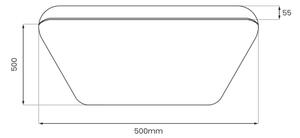 Plafonieră LED NEMO, 36 W, 230 V, 50 x 50 cm, neagră
