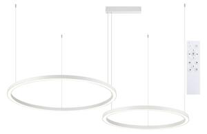 Brilagi - Lustru LED dimmabil suspendat pe cablu PORTOFINO LED/98W/230V alb + telecomandă