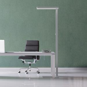 Maul Lampadar LED MAULjaval, argintiu, 196 cm, bază dimabilă, reglabil, Metalic, Studiu / Birou, Aluminiu, Modern