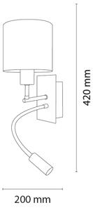 Brilagi - Lampă LED flexibilă BOBO 1xE27/25W/230V + LED/3W negru/bej/cu buline