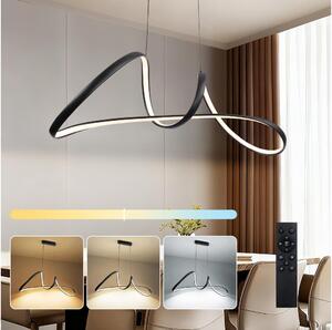 Brilagi-LED Lampă suspendată LED dimabilă pe cablu TWISTER LED/60W/230V 3000-6000K neagră+telecomandă