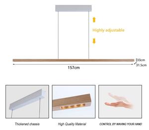Immax NEO 07310L-LED lustră dimmabilă pe cablu cu senzor MADEIRA 37W/230V 157 cm frasin