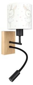 Brilagi - Lampă LED Flex. BOBO WOOD 1xE27/25W/230V + LED/3W stejar/negru/alb/albastru regal