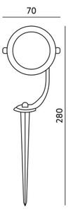 Lampă de exterior BLAKE UNO 1xGU10/35W/230V IP65 neagră