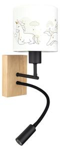 Brilagi - Lampă LED flexibilă BOBO WOOD 1xE27/25W/230V + LED/3W stejar/negru/alb/buc