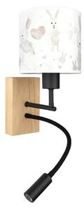 Brilagi - Lampă LED flexibilă BOBO WOOD 1xE27/25W/230V + LED/3W stejar/negru/alb/albastru regal