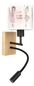 Brilagi- lampă LED flexibilă BOBO WOOD 1xE27/25W/230V + LED/3W stejar/negru/alb/roz/amb