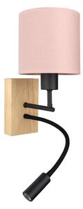 Brilagi - LED Flex. lampă BOBO WOOD 1xE27/25W/230V + LED/3W stejar/negru/roz