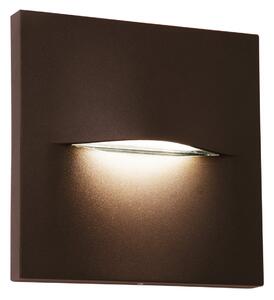 Viokef Aplică de exterior cu LED Vita, maro ruginiu, 14 x cm, Maro / Rugină, Aluminiu, Modern, Soclu de perete jos