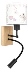Brilagi - Lampă LED Flex BOBO WOOD 1xE27/25W/230V + LED/3W stejar/negru/crem/albastru regal