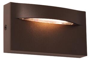 Viokef Aplică de exterior cu LED Vita, maro ruginiu, 13,7 x 7,5 cm, Maro / Rugină, Aluminiu, Modern, Soclu de perete jos