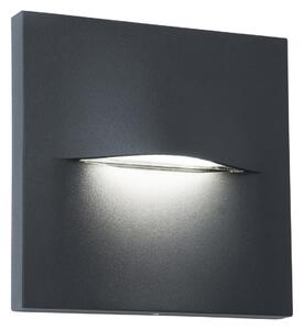 Viokef Aplică de exterior cu LED Vita, gri închis, 14 x cm, Gri, Aluminiu, Modern, Soclu de perete jos