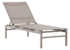 Şezlong Dallas 483497x60cm, Maro deschis, Beige, Metal, Textil