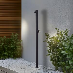 Lindby bornă luminoasă LED Luzian, înălțime 120 cm, negru, țăruș pentru fixare, Negru, Metal, Modern