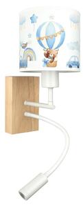Brilagi - LED Flex. lampă BOBO WOOD 1xE27/25W/230V + LED/3W stejar/alb/albastru/miere