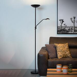 Lucide Lumină de plafon Zenith LED cu lampă lectură LED, negru, reglabil, Negru, Camera de zi / sufragerie, Metal, Modern, Lumină de lectură