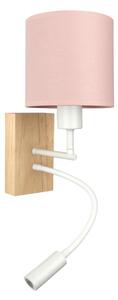 Brilagi - Lampă LED Flex BOBO WOOD 1xE27/25W/230V + LED/3W stejar/alb/roz