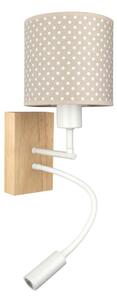 Brilagi - Lampă LED Flex BOBO WOOD 1xE27/25W/230V + LED/3W stejar/alb/bej/cu buline