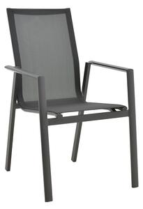 Scaun de gradina Dashiell metal negru textilena negru 71x58x94 cm
