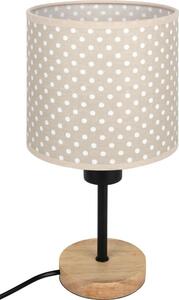 Brilagi - Lampă de masă BOBO WOOD 1xE27/25W/230V stejar/negru/bej/buline