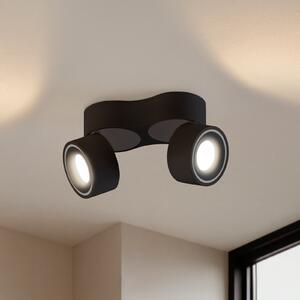 Arcchio Spot LED pentru tavan Rotari, 1960lm, 2 becuri, negru, reglabil, Negru, Camera de zi / sufragerie, Aluminiu, Modern