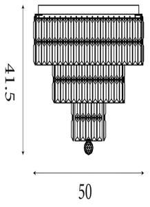Searchlight 61321-6AB - Lustră de tavan EMPIRE, 6 x E14, 60 W, 230 V, IP44