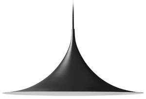 GUBI Lampă suspendată Gubi Semi, Ø 90 cm, negru, reglabil, Negru, Camera de zi / sufragerie, Metal, Design
