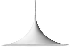 GUBI Lampă suspendată Gubi Semi, Ø 90 cm, albă, reglabil, Alb, Camera de zi / sufragerie, Metal, Design