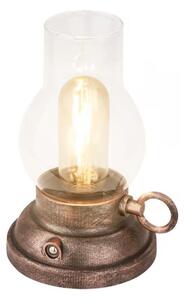 Brilo - Lampă de masă LED KANEA, dimabilă, reîncărcabilă, pentru exterior, LED 1,5W/5V, IP44, 1200mAh, bronz