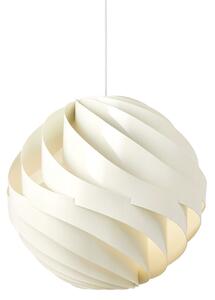 GUBI Lampă suspendată Gubi Turbo, alb alabastru lucios, Ø 62 cm,, reglabil, Alb, Camera de zi / sufragerie, Aluminiu, Design, glob