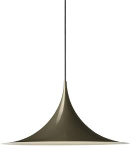 GUBI Lampa suspendată Gubi Semi, Ø 47 cm, maro cacao lucios, reglabil, Maro / Rugină, Camera de zi / sufragerie, Metal, Design