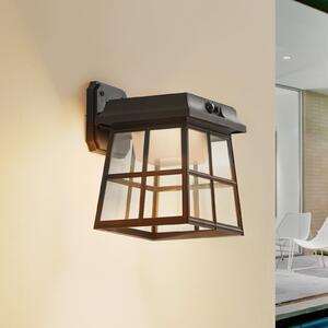 Lindby aplică de perete LED Latarka, înălțime 24 cm, senzor, Negru, Plastic, Modern