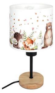 Brilagi - Lampă de masă BOBO WOOD 1xE27/25W/230V stejar/negru/alb/cu animale
