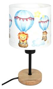 Brilagi - Lampă de masă BOBO WOOD 1xE27/25W/230V stejar/negru/alb/cu animale