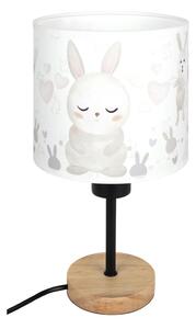 Brilagi - Lampă de masă BOBO WOOD 1xE27/25W/230V stejar/negru/alb/iepurași