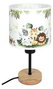 Brilagi - Lampă de masă BOBO WOOD 1xE27/25W/230V stejar/negru/alb/verde/junglă