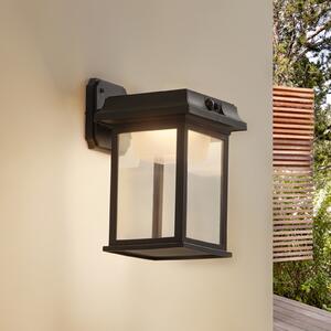 Lindby aplică de perete LED Latarka, înălțime 27,5 cm, senzor, Negru, Plastic, Modern