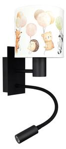 Brilagi - Lampă LED flexibilă BOBO 1xE27/25W/230V + LED/3W negru/alb/cu motive cu animale