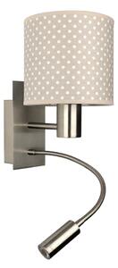 Brilagi - Lampă LED flexibilă BOBO 1xE27/25W/230V + LED/3W, crom mat/bej/cu buline