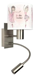 Brilagi - Lampă LED flexibilă BOBO 1xE27/25W/230V + LED/3W m. crom/alb/roz/bal