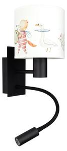 Brilagi - Lampă LED flexibilă BOBO 1xE27/25W/230V + LED/3W negru/alb/cu animale