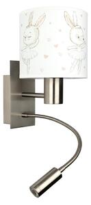 Brilagi - Lampă LED flexibilă BOBO 1xE27/25W/230V + LED/3W m. crom/alb/iepurași