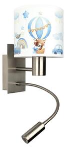 Brilagi - Lampă LED flexibilă BOBO 1xE27/25W/230V + LED/3W m. crom/alb/albastru/medv