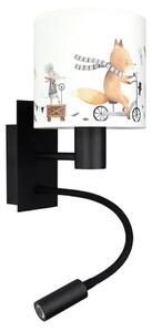 Brilagi - Lampă LED flexibilă BOBO 1xE27/25W/230V + LED/3W neagră/albă/animăluțe