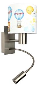 Brilagi - Lampă LED flexibilă BOBO 1xE27/25W/230V + LED/3W, crom/alb/cu motive animale