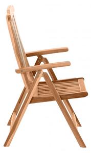 Scaun pentru gradina din lemn de tec pliabil maro