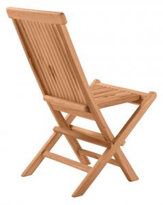 Scaun pentru gradina din lemn de tec pliabil maro