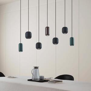 Lucande Lampă suspendată Narion, negru/colorat, 7 becuri., reglabil, Multicolor, Camera de zi / sufragerie, Metal, Modern